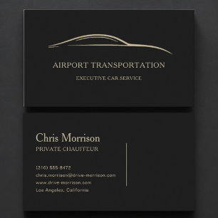 Flygtransport Black & Gold Visitkort