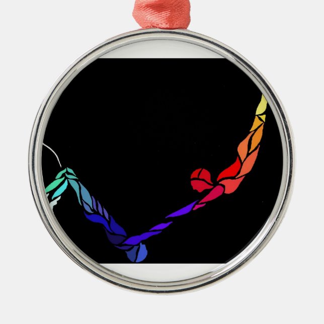 Flygtrapezen fångar julgransprydnad metall (Framsidan)