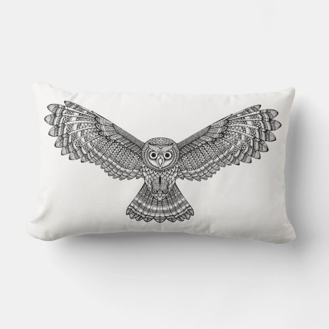 Flyguggla Zendoodle Lumbarkudde (Framsida)