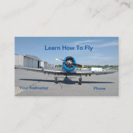 Flygutbildningsskola Instruktion Visitkort