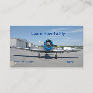Flygutbildningsskola Instruktion Visitkort