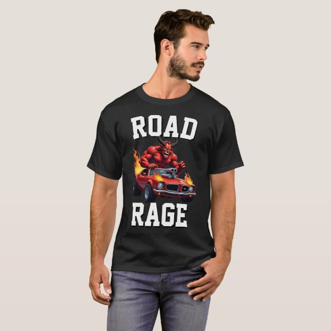 FLYGVÄGSRAGE AMERIKANSK MUSKELBILD T SHIRT (Hel framsida)