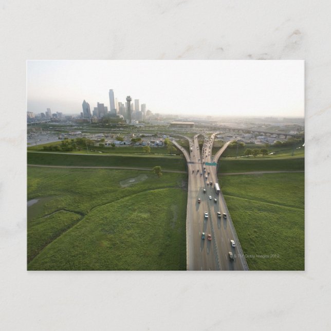 Flygvägsvy i Dallas, Texas Vykort (Framsida)