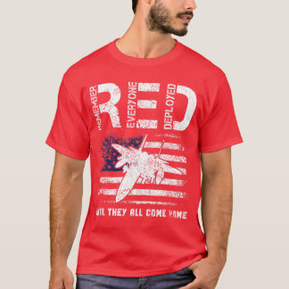 Flygvapen USAF USA Flag Veteran RÖD fredag Militär T Shirt