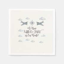 Flygvapenbaby shower servetter Little Co-Pilot