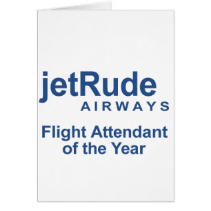 Flygvärdinna av året hälsningskort
