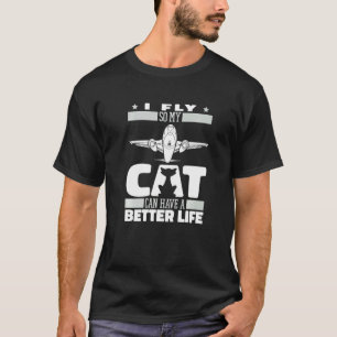 Flygvärdinna Flygvärd Kabinpersonal Katt T Shirt
