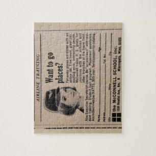 Flygvärdinna för flygbolagStewardessvintage Pussel