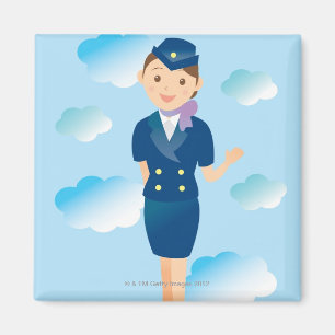 Flygvärdinna Magnet