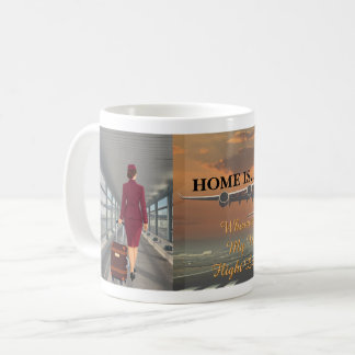Flygvärdinna och kabinpersonal kaffemugg