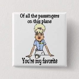 Flygvärdinna välkomnande knapp