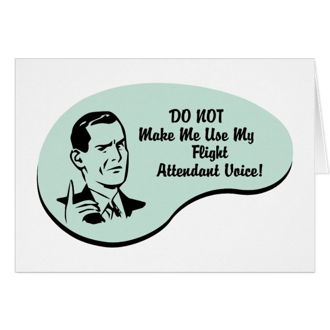 Flygvärdinnan uttrycker hälsningskort (Framsidan Horizontal)