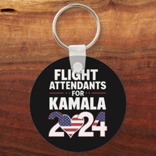 Flygvärdinnor för Kamala Harris 2024 års val Nyckelring