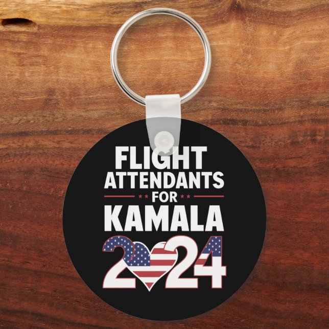 Flygvärdinnor för Kamala Harris 2024 års val Nyckelring (Framsida)
