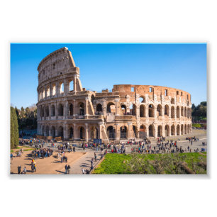 Flygvy Colosseum eller Coliseum Rom Italien Fototryck