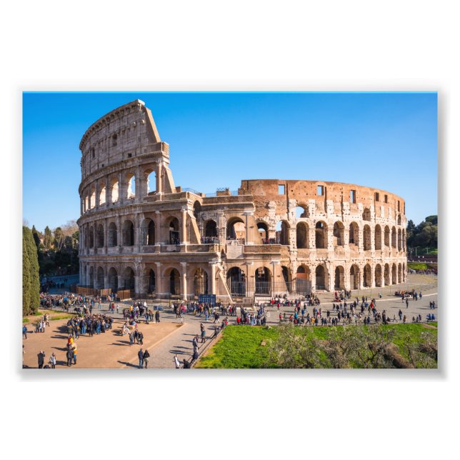 Flygvy Colosseum eller Coliseum Rom Italien Fototryck (Framsidan)