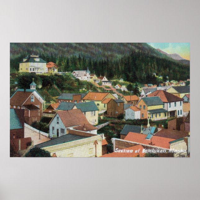 Flygvy för ett avsnitt i staden poster (Framsidan)