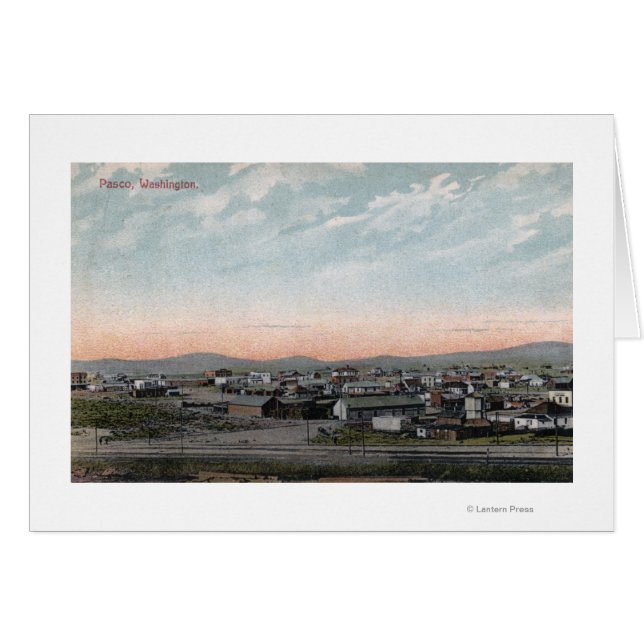 Flygvy för stad 4 hälsningskort (Framsidan Horizontal)