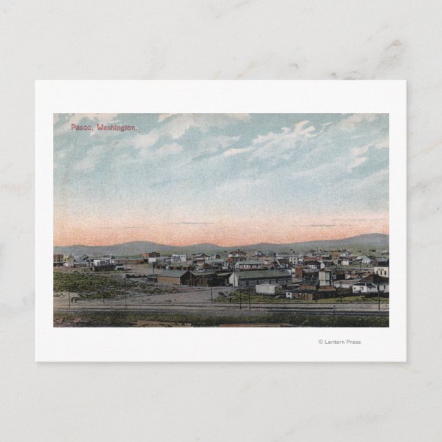 Flygvy för stad 4 vykort (Framsida)