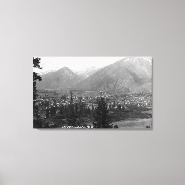 Flygvy för stad 5 canvastryck (Framsida)