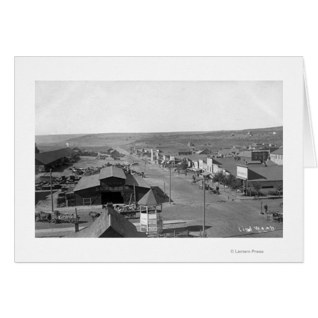 Flygvy för stad 6 hälsningskort (Framsidan Horizontal)