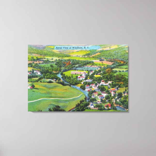 Flygvy för stad 9 canvastryck (Framsida)