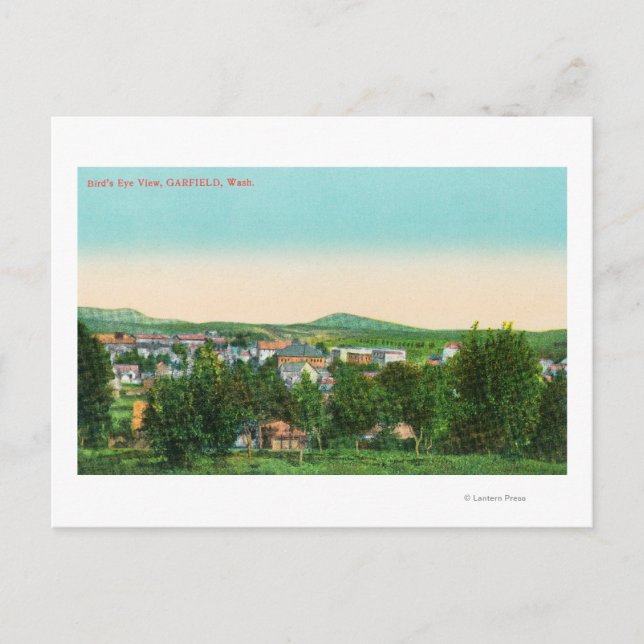 Flygvy för stad 9 vykort (Framsida)