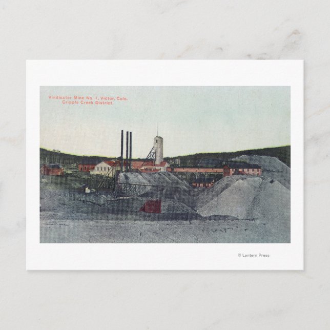 Flygvy för Vindikatornr 1 Victor, CO Vykort (Framsida)