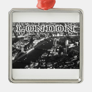 Flygvy i London Julgransprydnad Metall