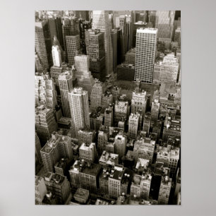 Flygvy i New York City Poster