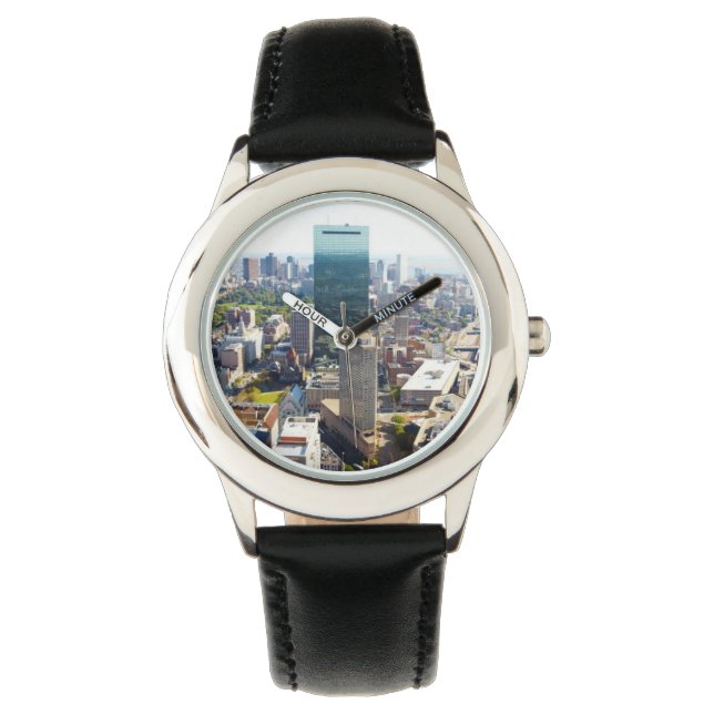 Flygvy över Boston 2 Armbandsur (Framsida)
