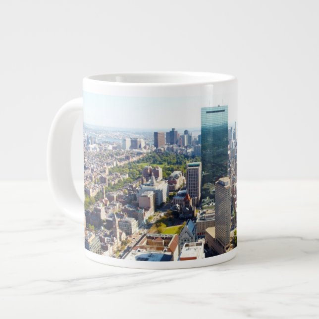 Flygvy över Boston 2 Jumbo Mugg (Framsida vänster)
