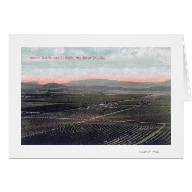 Flygvy över Boston Ranch i San Diego County Hälsningskort (Framsidan Horizontal)