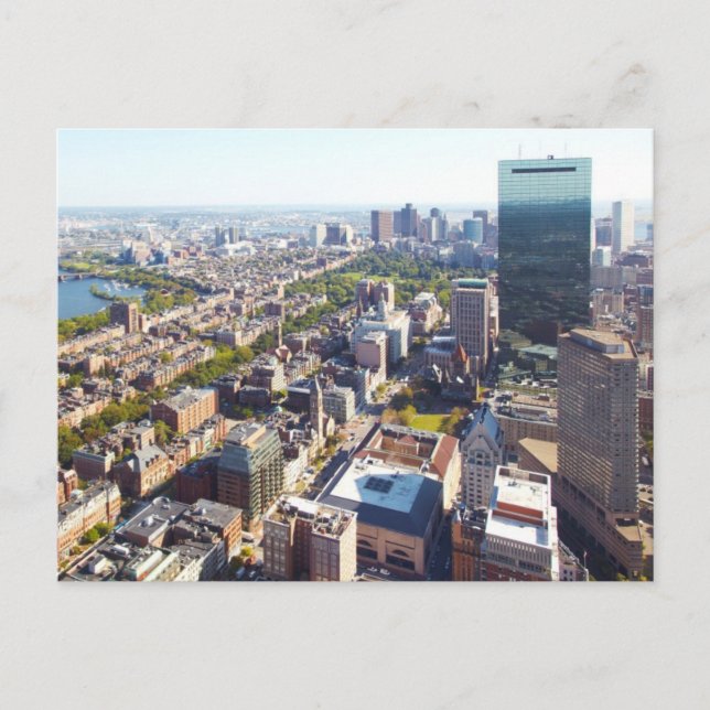 Flygvy över Boston Vykort (Framsida)