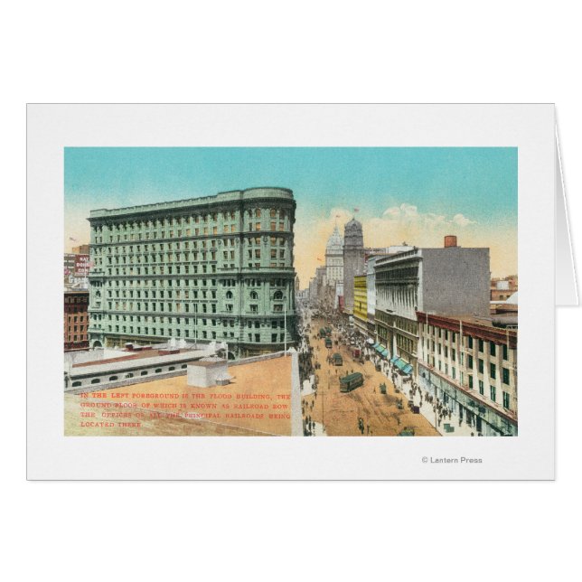 Flygvy över Byggnaden Hälsningskort (Framsidan Horizontal)