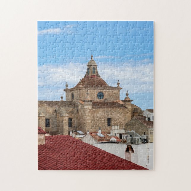 Flygvy över Carmen-kyrkan - Mahon, Menorca Pussel (Vertikal)