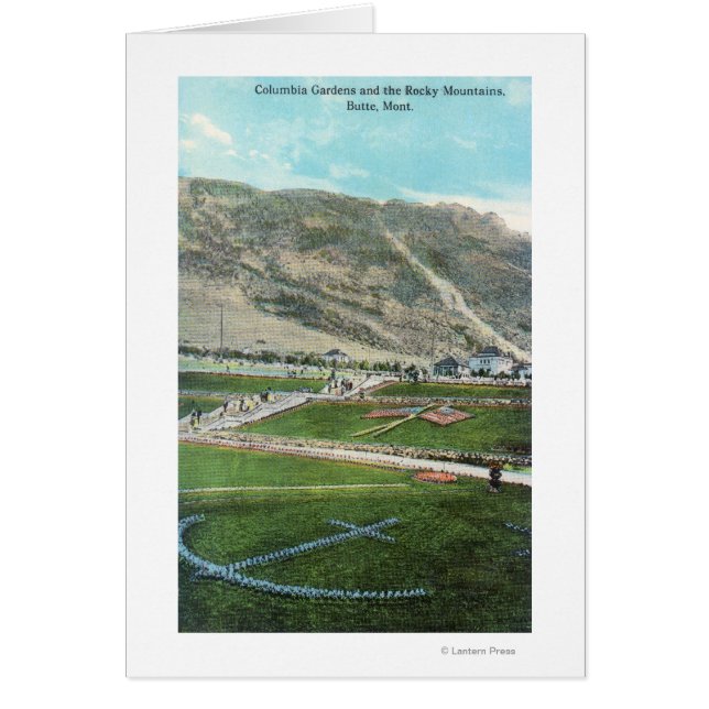 Flygvy över Columbia GardensButte, MT Hälsningskort (Framsidan)