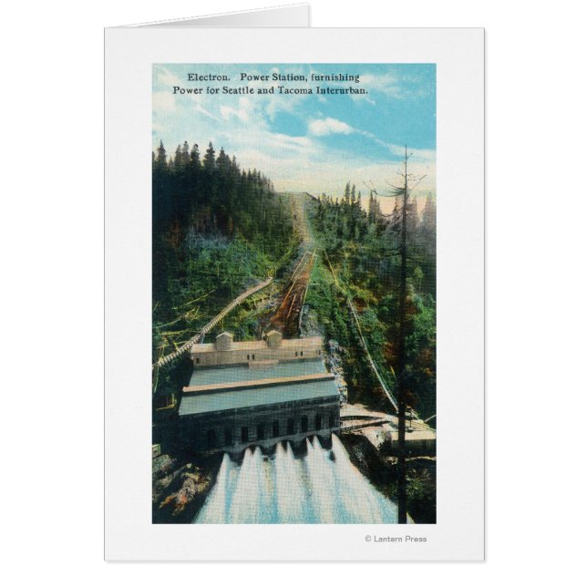 Flygvy över Electron Power Station Hälsningskort (Framsidan)