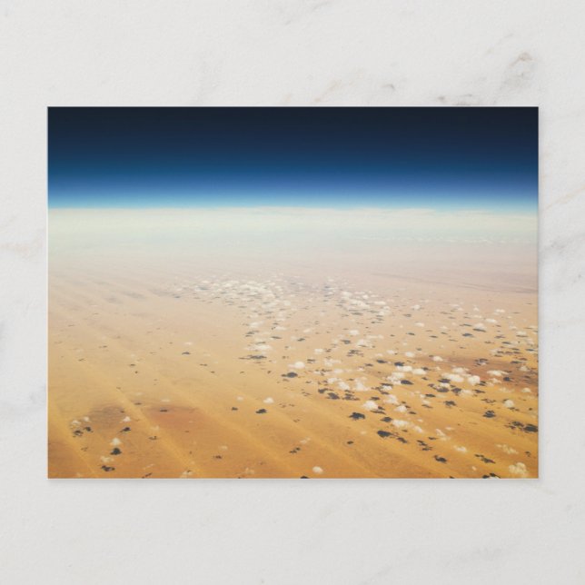 Flygvy över en öken vykort (Framsida)