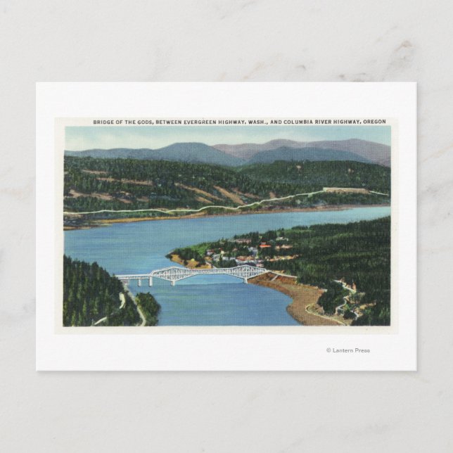 Flygvy över gudsbryggan vykort (Framsida)