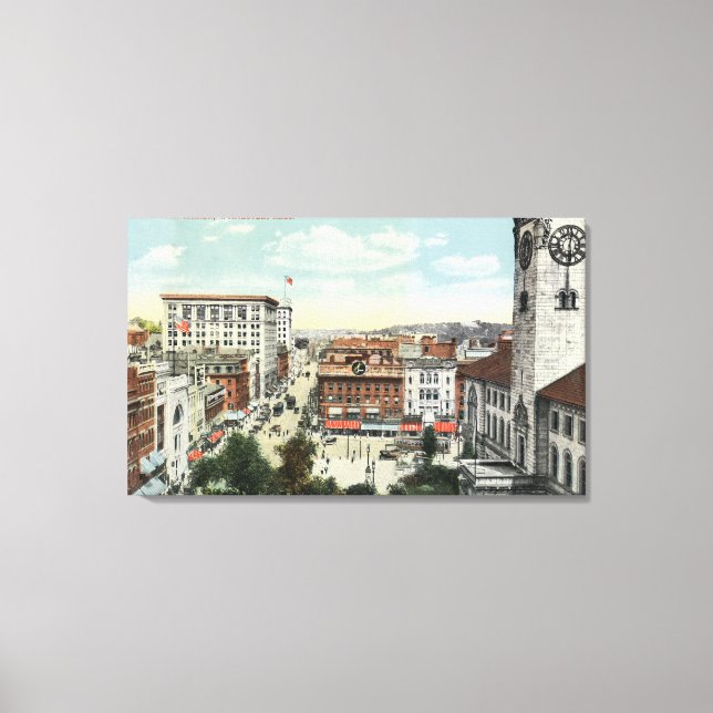 Flygvy över Harrington Corner Canvastryck (Framsida)