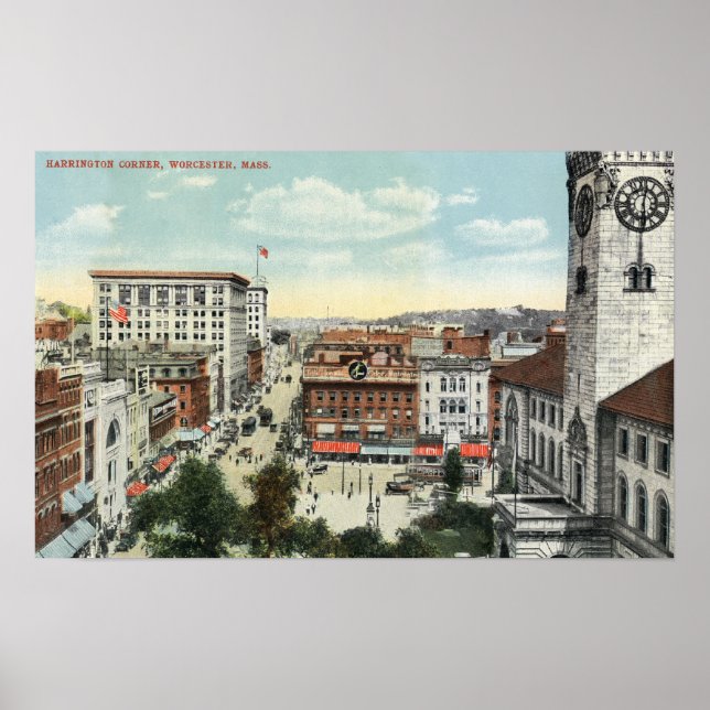 Flygvy över Harrington Corner Poster (Framsidan)