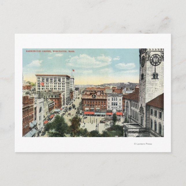 Flygvy över Harrington Corner Vykort (Framsida)