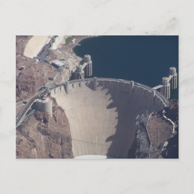 Flygvy över Hoover Dam Vykort (Framsida)