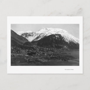 Flygvy över Juneau, Alaska-foto Vykort