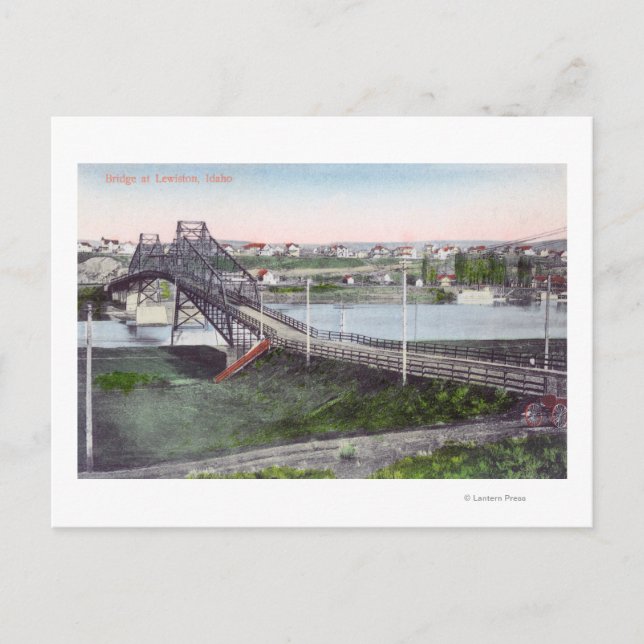Flygvy över Lewiston BridgeLewiston, ID Vykort (Framsida)