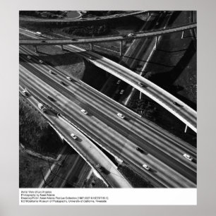 Flygvy över Los Angeles av Ansel Adams Poster