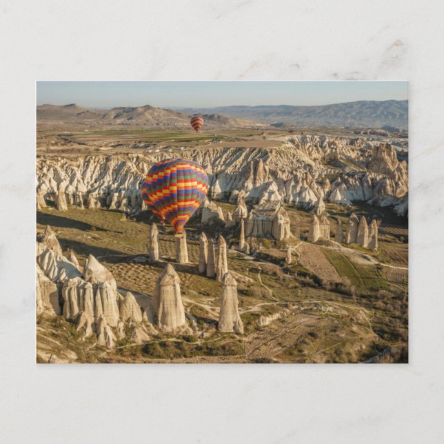 Flygvy över Luftballonger, Cappadocia 2 Vykort (Framsida)