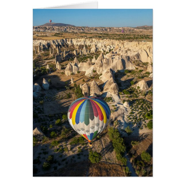 Flygvy över Luftballonger, Cappadocia Hälsningskort (Framsidan)