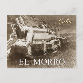 Flygvy över Morro Castle, Havana, Kuba Vykort